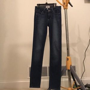 Medium/ dark wash Paige skinny jeans